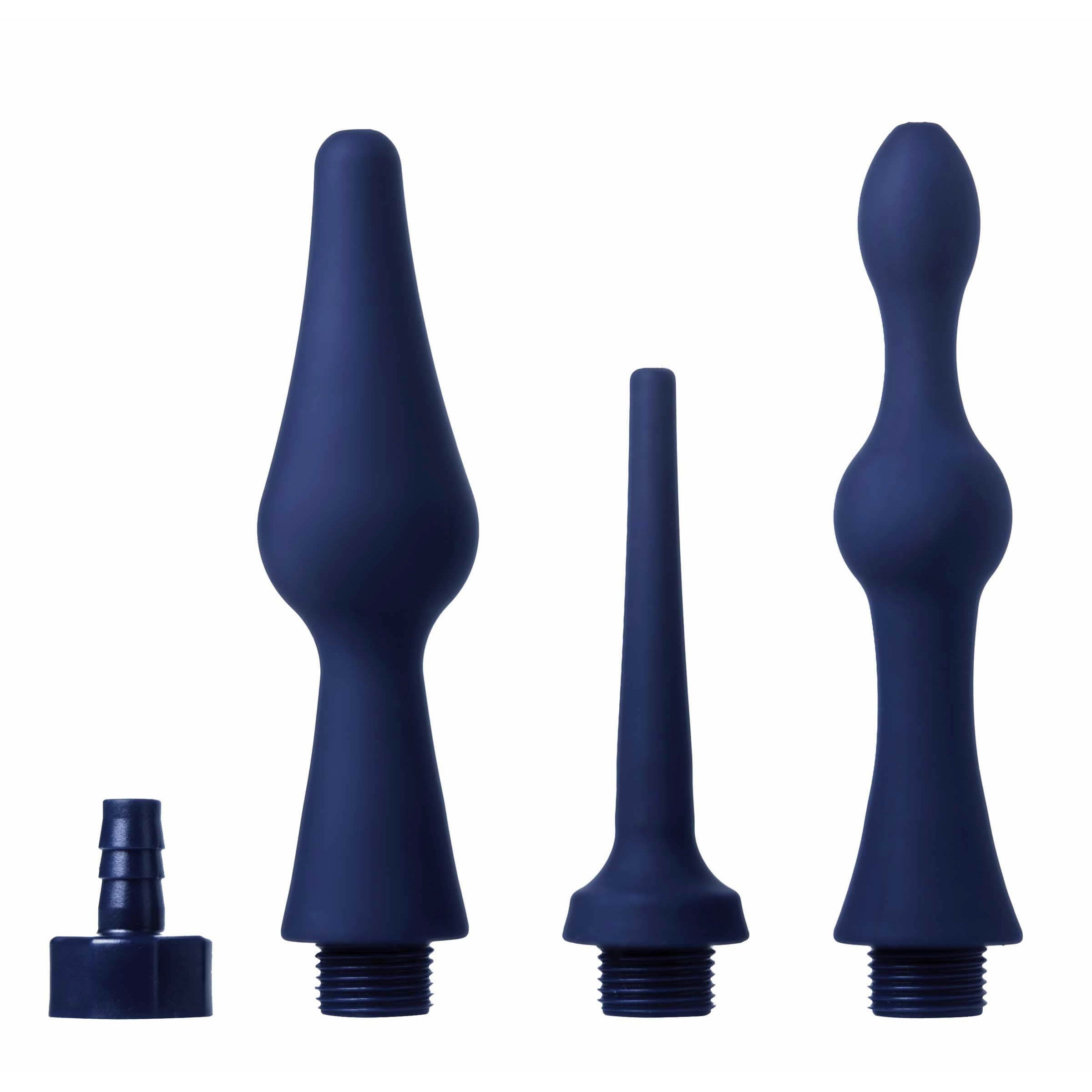 Universal 3 Piece Silicone Enema Attachment Set - Sensual Secrets