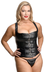 Lace-up Corset and Thong - Large